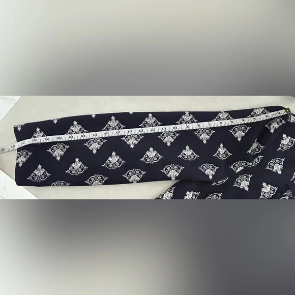 Vintage 80’s EATON COLLECTABLES/ Blazer/ Damask print/ White & blue/ Size US 14 - Picture 11 of 12